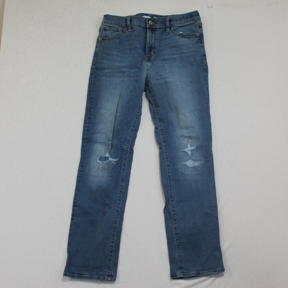 Old Navy Women Blue Jeans 16 Plus Karate Slim Build In Flex Denim